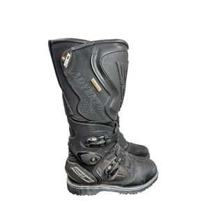 Sidi Adventure Gore-Tex Boots Mens 7.5 Black Dual Sport Touring Italy